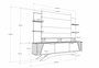 Hanah Home Mueble de TV Deparo Nogal y Blanco